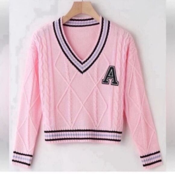 New Pink Striped Pattern Sweater size Small - Picture 15 of 15